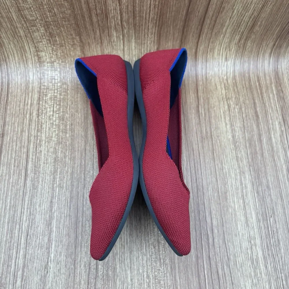 Rothy’s The Point Women's Size US 6.5 Red Comfort‎ Shoes Flats